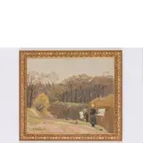 Sergey Alekseevich Grigoryev, Lugansk, 1910 - Kiev, 1988 / Pittori nella campagna / Firmato S A Grigoryev e datato 76 in basso a sinistra