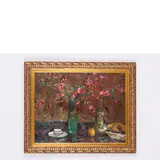 Monastirscinkij, 1919 - Yalta, 1997 / Natura morta con fiori e tazzina di porcellana / Firmato in basso a sinistra by Fedir Zakharovich Zakharov, oil on cardboard, offered Apr 2021
