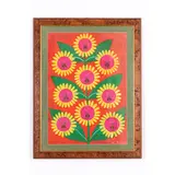 Bolotnya, 1908 - 1997 / Girasoli / Monogramma in basso a destra by Maria Avksentievna Primachenko, tempera on paper, offered Apr 2021