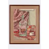 Chabarovsk, 1908 - Leningrado, 1984 / Natura morta con bottiglia by Anatoliy Alekseevich Kazantsev, watercolour on paper, offered Apr 2021