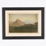 Roma, 1819 - 1904 / Veduta di montagna by Giovanni Battista Camuccini, oil on paper, offered Jun 2021