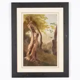 Roma, 1819 - 1904 / Alberi by Giovanni Battista Camuccini, oil on paper, offered Jun 2021