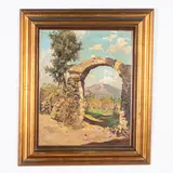 Ilio Giannaccini, Roma 1897 - 1968 / Il Vesuvio / Firmato Ilio Giannaccini e datato 1942 in basso a destra, oil on panel