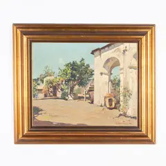 Roma 1897 - 1968 / Scorcio con arco / Firmato Ilio Giannaccini e datato 1942 in basso a destra by Ilio Giannaccini, oil on panel, offered Jun 2021