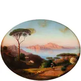 Vasto, 1820 - Napoli, 1870 / Veduta di Capri da Maiori by Nicola Palizzi, oil on canvas incollato on vetro, offered Jun 2021