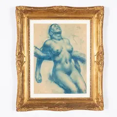 Palermo 1886 - 1962 / Nudo di donna / Firmato F Camarda in basso a sinistra by Francesco Camarda, pastel on paper, offered Jun 2021