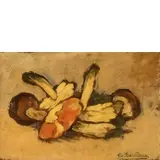 Livorno, 1866 - 1942 / Natura morta con funghi / Firmato Gio Bartolena in basso a destra by Giovanni Bartolena, oil on panel, offered Jun 2021