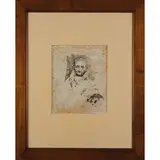 Vincenzo Gemito, Napoli, 1852 - 1929 / Studio di volti maschili / Firmato Gemito in basso a destra, ink on paper