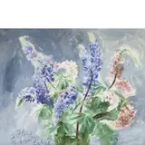 Guido Tallone, Bergamo, 1894 - Alpignano, 1967 / Natura morta con fiori / Firmato G Tallone e iscrizione in basso a sinistra