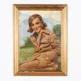 Giuseppe Maldarelli, Napoli, 1885 - 1958 / Ritratto della figlia / Firmato G Maldarelli in alto a destra, oil on panel
