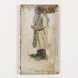 Vilkhovatka, 1916 - Kiev, 2011 / Figura di uomo / Firmato O Maksimenko in basso a sinistra by Olexandr Grigorovich Maksimenko, oil on canvas, offered Jul 2021