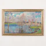 Novomoskovsk, 1901 - Kiev, 1977 / Lirica primaverile / Firmato Gloutchenko e datato 59 in basso a destra by Mykola Petrovich Gloutchenko, oil on canvas, offered Jul 2021