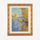 Gorodnya 1925 - Kiev, 2009 / Il pescatore / Firmato O Lopukhov e datato 59 in basso a destra by Oleksandr Mykhailovich Lopukhov, oil on cardboard, offered Jul 2021