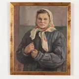 Uzhgorod, 1911 - 1987 / Ritratto di ragazza by Andrey Andreevich Kotska, oil on canvas, offered Jul 2021