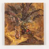 Nova Kalitva, 1913 - 1986 / Natura morta dorata / Tracce di firma in basso a destra by Zinaida Ilivna Zatsepina, oil on canvas, offered Jul 2021
