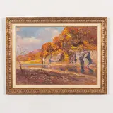 Kobyletska Poliana, 1891 - Uzhgorod, 1975 / Veduta lacustre in autunno / Firmato Bokshay in basso a sinistra by Joseph Josephovich Bokshay, oil on canvas, offered Jul 2021