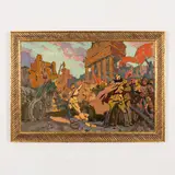 1923 - 1993 / La presa di Berlino by Adolf Markovich Konstantinopolskiy, oil on cardboard, offered Jul 2021