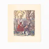 Kremenchug, 1908 - Kiev, 1979 / La ragazza con il soldato by Valentin Gavrilovich Litvinenko, tempera on paper, offered Jul 2021