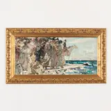 Valentin Bernadskii, Ozeriany, 1917 - Simferopol, 2011 / Soldati a cavallo, oil on cardboard