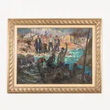 Dnepropetrovsk, 1918 - Kiev, 1999 / Dopo la battaglia by Victor Grigorovich Puzyrkov, oil on canvas applicata on panel, offered Jul 2021