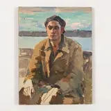 Kherson, 1884 - Kiev, 1974 / Ritratto di operaio by Olexa Oleksievich Shovkunenko, oil on canvas, offered Jul 2021