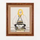 Smolensk, 1917 - Kiev, 2005 / Ritratto di contadina con foulard giallo / Monogramma YA T e datato 65 in basso a destra by Tetyana Nylivna Yablonska, pastel on paper, offered Jul 2021