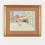 Smolensk, 1917 - Kiev, 2005 / Calle veneziana / Firmato Yablonska e datato 56 in basso a destra by Tetyana Nylivna Yablonska, watercolour on paper, offered Jul 2021