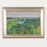 Valentin Gavrilovich Litvinenko, Kremenchug, 1908 - Kiev, 1979 / Paesaggio con veduta panoramica / Firmato V Litvinenko e datato 70 in basso a destra, oil on canvas