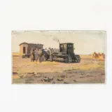 Oleksandr Mykhailovich Lopukhov, Gorodnya 1925 - Kiev, 2009 / Nei campi / Firmato A Lopukhov e datato 50 in basso a destra