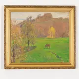 Valentin Gavrilovich Litvinenko, Kremenchug, 1908 - Kiev, 1979 / Cavallo al pascolo, oil on canvas