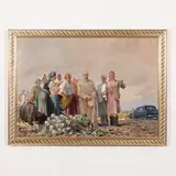 Vesele, 1904 - Kiev, 1997 / Krusciov con i contadini by Mykhaylo Gordyevich Deregus, oil on canvas, offered Jul 2021