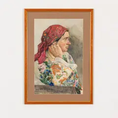 Chabarovsk, 1908 - Leningrado, 1984 / Ritratto di donna / Firmato Kasantsev e datato 1952 in basso a destra by Anatoliy Alekseevich Kazantsev, Acquarello su carta, offered Jul 2021