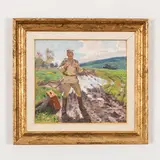 Dnepropetrovsk, 1918 - Kiev, 1999 / Studio per il dipinto Davanti alla pace! / Firmato in basso a sinistra by Victor Grigorovich Puzyrkov, oil on cardboard, offered Jul 2021