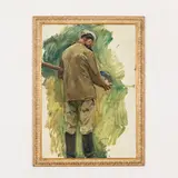 Kharki, 1908 - Kiev, 1985 / Soldato by Georgy Stepanovich Melikhov, oil on canvas applicata on cardboard, offered Jul 2021