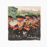 Chabarovsk, 1908 - Leningrado, 1984 / Soldati in alta uniforme / Firmato A Kasantsev e datato 1975 in basso a destra by Anatoliy Alekseevich Kazantsev, oil on cardboard, offered Jul 2021