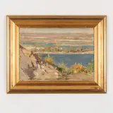 Nosivka, 1911 - Kiev, 1997 / Autunno sul Dnepr / Firmato S Shishko e datato 47 in basso a destra by Sergiy Fedorovich Shishko, oil on cardboard, offered Jul 2021