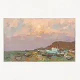 Alexandrovske, 1919 - Yalta, 1994 / Barche sulla riva / Firmato in basso a sinistra by Fedir Zakharovich Zakharov, oil on canvas, offered Jul 2021