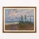Alexandrovske, 1919 - Yalta, 1994 / Tramonto sul fiume / Firmato F Zakharov in basso a destra by Fedir Zakharovich Zakharov, oil on canvas, offered Jul 2021
