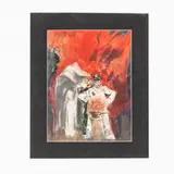 Viktor Zaretsky, Belopolye, 1925 - Kiev, 1990 / Il fabbro / Firmato V Zaretskiy in basso a sinistra, mixed media on paper