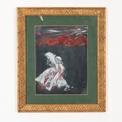 Belopolye, 1925 - Kiev, 1990 / Studio per il dipinto Vento. L'uccello del tempo / Firmato V Zaretskiy in basso a destra by Viktor Zaretsky, tempera on paper, offered Jul 2021