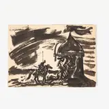 Kremenchug, 1908 - Kiev, 1979 / Ruslan e Liudmila by Valentin Gavrilovich Litvinenko, watercolour on paper, offered Jul 2021