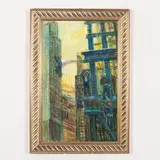 Novomoskovsk, 1901 - Kiev, 1977 / Grattacielo in costruzione / Firmato in basso a destra by Mykola Petrovich Gloutchenko, mixed media on cardboard, offered Jul 2021
