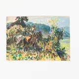 Kremenchug, 1908 - Kiev, 1979 / Esploratori / Tracce di firma in basso al centro by Valentin Gavrilovich Litvinenko, watercolour on paper, offered Jul 2021