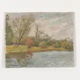 Lugansk, 1910 - 1988 / Il lago, il vento / Firmato S A Grigoriev e datato 86 in basso a sinistra by Sergiy Oleksiyovych Grygoriev, oil on canvas, offered Jul 2021