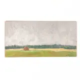 Brest, 1933 - 2015 / Campo con covone / Firmato V Korolciuk in basso a destra by Victor Andrievich Korolchuk, oil on cardboard, offered Jul 2021
