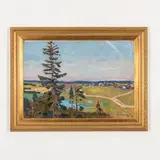 Kiev, 1916 - 2006 / Il lago azzurro / Firmato S Podervyanskiy e datato 63 in basso a destra by Sergiy Pavlovich Podervyansky, oil on cardboard, offered Jul 2021