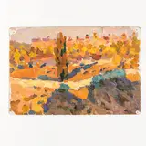 1923 - 1993 / Paesaggio by Adolf Markovich Konstantinopolskiy, oil on cardboard, offered Jul 2021