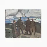 Zemlyanye Khutory, 1926 - Kiev, 2003 / Soldati / Firmato e datato 1946 in basso a sinistra by Victor Vasilievich Shatalin, oil on cartoncino, offered Jul 2021