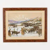 Kharkov, 1902 - 1965 / Le renne by Anatoly Nikonovich Volnenko, tempera on paper, offered Jul 2021