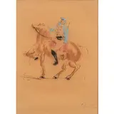 Lucio Fontana, Rosario Santa Fe' 1899- Varese 1968 / Studio per monumento equestre, 1941, ink and pastelli colorati on paper